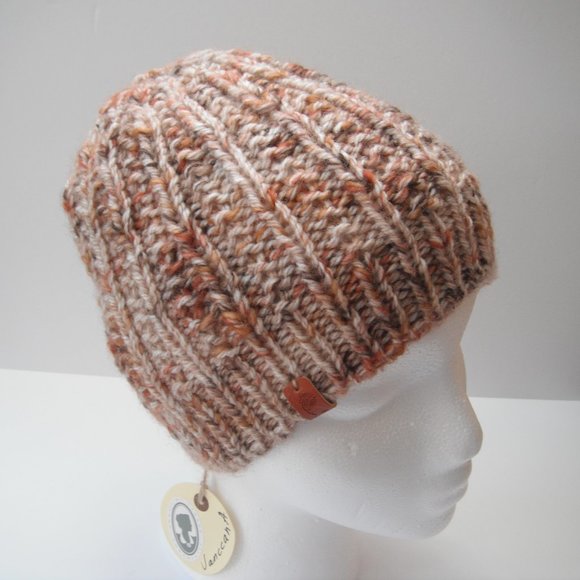 Hand Knitted Hat Toque Adult Size - S Wool Unisex Color  - 017 Hand knit by me - Picture 2 of 8